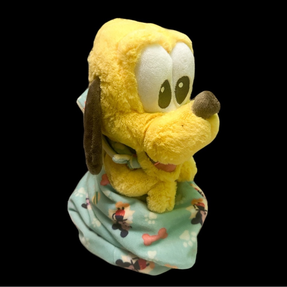 Disney Babies Plush Pluto with Mint Blanket